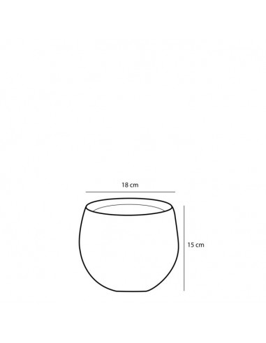 COPRIVASO CERAMICA DOURO WHITE - H15XD18 cm