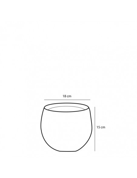 COPRIVASO CERAMICA DOURO WHITE - H15XD18 cm