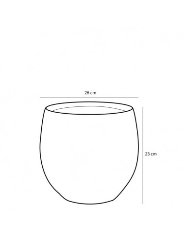 COPRIVASO CERAMICA DOURO BLACK GRAY - H23XD26 cm