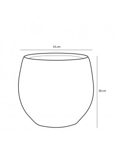 COPRIVASO CERAMICA DOURO WHITE - H28XD33 cm 2