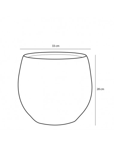 COPRIVASO CERAMICA DOURO WHITE - H28XD33 cm