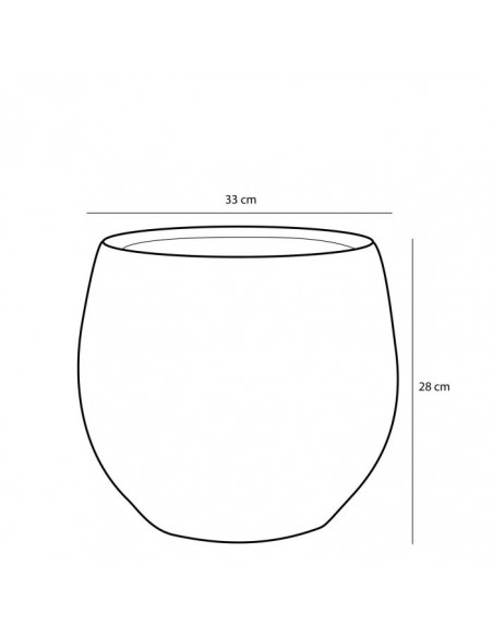 COPRIVASO CERAMICA DOURO WHITE - H28XD33 cm