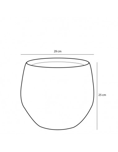 COPRIVASO CERAMICA DOURO WHITE - H25XD29 cm