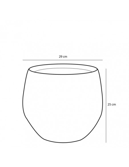 COPRIVASO CERAMICA DOURO WHITE - H25XD29 cm