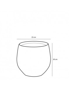 COPRIVASO CERAMICA DOURO WHITE - H20XD23 cm 2