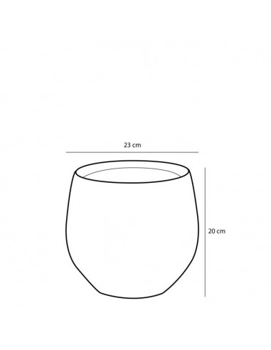 COPRIVASO CERAMICA DOURO WHITE - H20XD23 cm