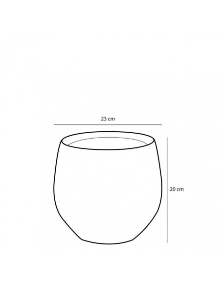 COPRIVASO CERAMICA DOURO WHITE - H20XD23 cm