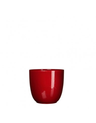 COPRIVASO CERAMICA TUSCA RED - H13XD13,5CM