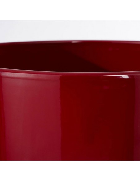 COPRIVASO CERAMICA TUSCA RED - H14XD14,5 cm