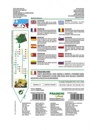 SEMI SPINACIO MERLO NERO consumato crudo o cotto