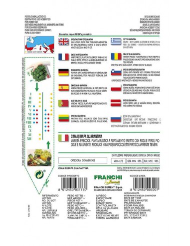 SEMI CIMA DI RAPA 40 giorni fresca e gustosa, amarognolo