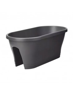 VASO FIORIERA DA BALCONE DIMENS. 60 CM - ANTRACITE 2