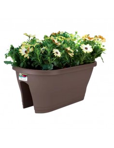 VASO FIORIERA DA BALCONE DIMENS. 60 CM - TORTORA