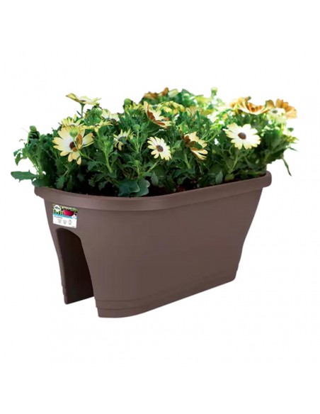 VASO FIORIERA DA BALCONE DIMENS. 60 CM - TORTORA