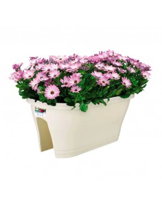 VASO FIORIERA DA BALCONE DIMENS. 60 CM - BIANCO