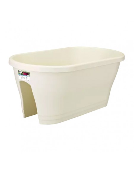 VASO FIORIERA DA BALCONE DIMENS. 60 CM - BIANCO