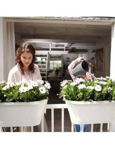 VASO FIORIERA DA BALCONE DIMENS. 60 CM - BIANCO