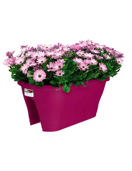 VASO FIORIERA DA BALCONE DIM. 60 CM - ROSSO CILIEGIA