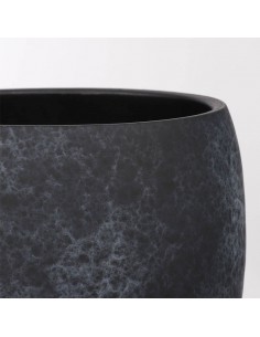 COPRIVASO CERAMICA LESTER BLACK STONE 33CM 2