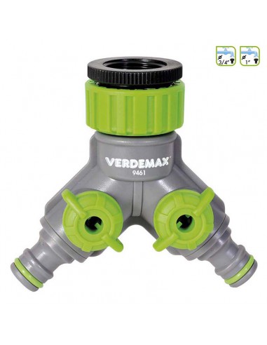 RACCORDO RUBINETTO A 2 USCITE REGOLABILI  3/4'' - 1"