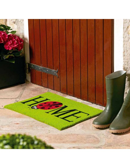 ZERBINO VERDE CON COCCINELLA DIMENSIONI 40X60 CM