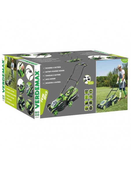 TAGLIAERBA A BATTERIA RS20 VERDE E NERO VERDEMAX