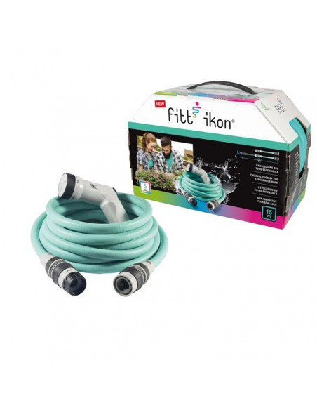 TUBO IRRIGAZIONE ESTENSIBILE IKON AQUAMARINE 15 M