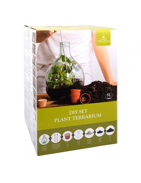 SET TERRARIUM 15L COMPLETO ATTREZZI TERRICCIO SASSI CARBONI ATTIVI