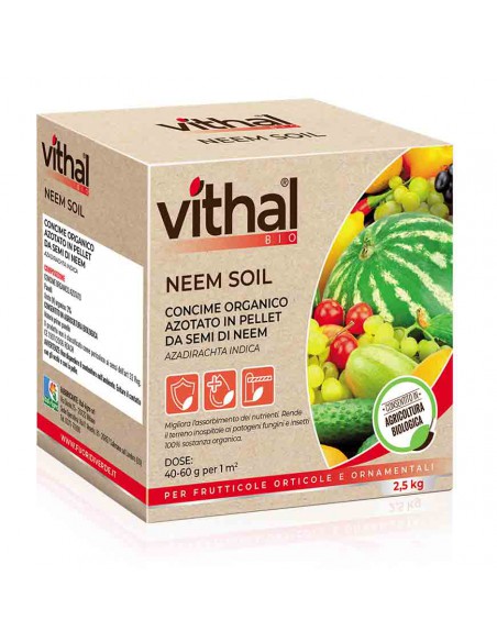 INSETTICIDA VITHAL BIO NEEM SOIL 2,5 KG terreno sano