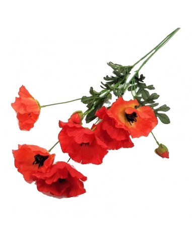 PAPAVERO "POPPY" DELTA artificiale fiore stelo 72 cm