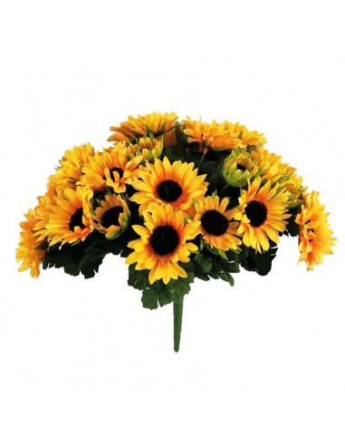 GIRASOLE x 36 fiori YL artificiale bush fiore 40 cm