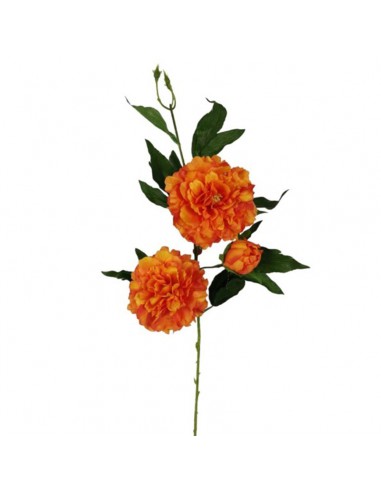 PEONIA  SPRAY X 4 fiori OR artificiale fiore stelo 90 cm