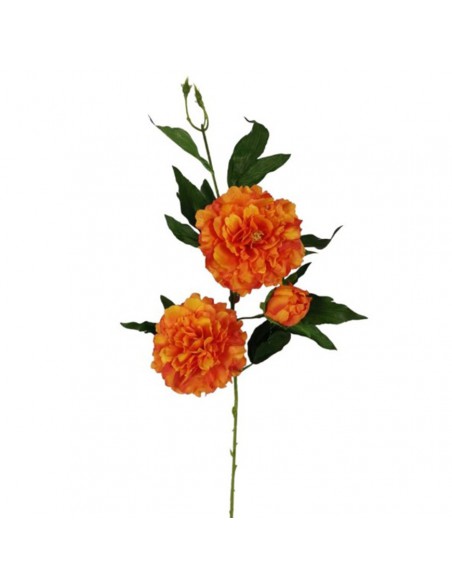 PEONIA  SPRAY X 4 fiori OR artificiale fiore stelo 90 cm