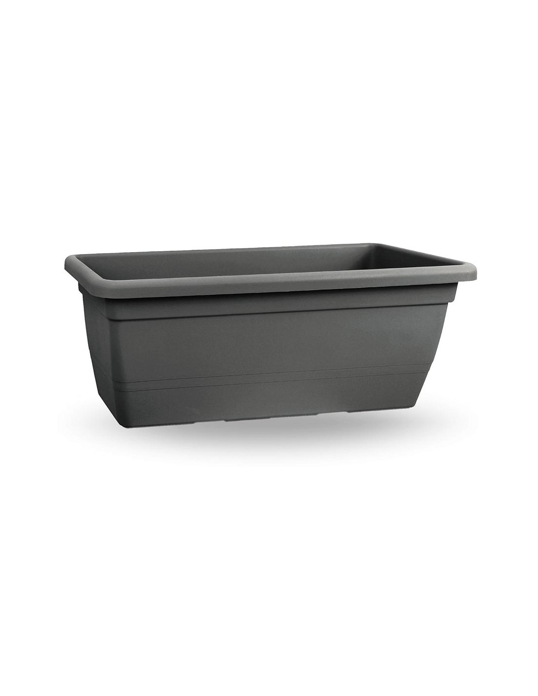 Fioriera Plastia Modello Narcis – Diametro 40 Cm, Colore Antracite, In Plastica Resistente Per Esterni/Interni