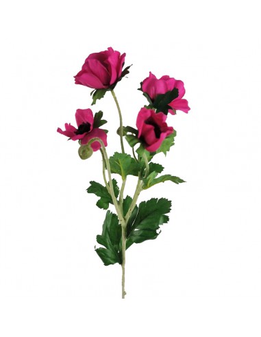 ANEMONE SPRAY X 4 BT artificiale fiore stelo 62 cm