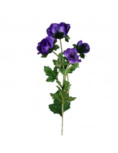 ANEMONE SPRAY 4 PU artificiale fiore stelo 62 cm