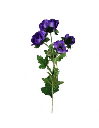 ANEMONE SPRAY 4 PU artificiale fiore stelo 62 cm