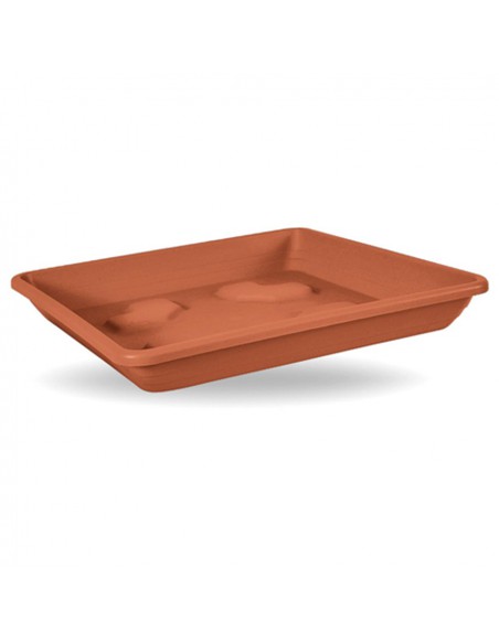 SOTTOVASO QUADRATO PER PIANTE - TERRACOTTA