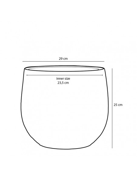 COPRIVASO CERAMICA GABRIEL POT OCHRE - D 29 CM