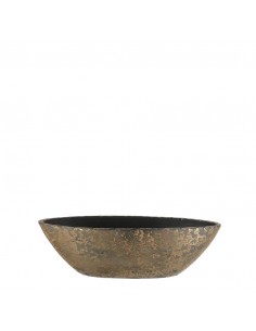 COPRIVASO CERAMICA CLEMENTE POT OVAL GOLD - L 48