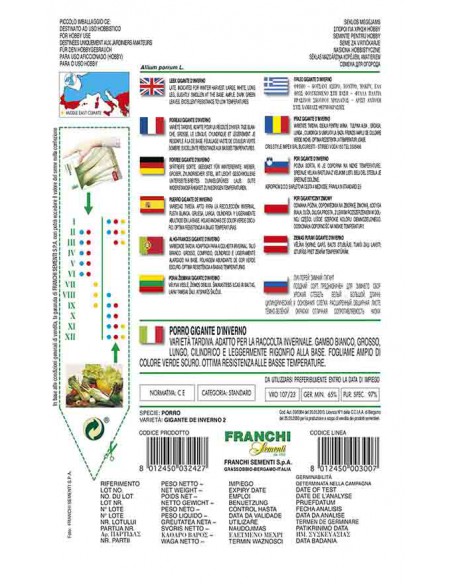 SEMI DI PORRO GEANT D'HIVER 2 Porri giganti, gusto delicato