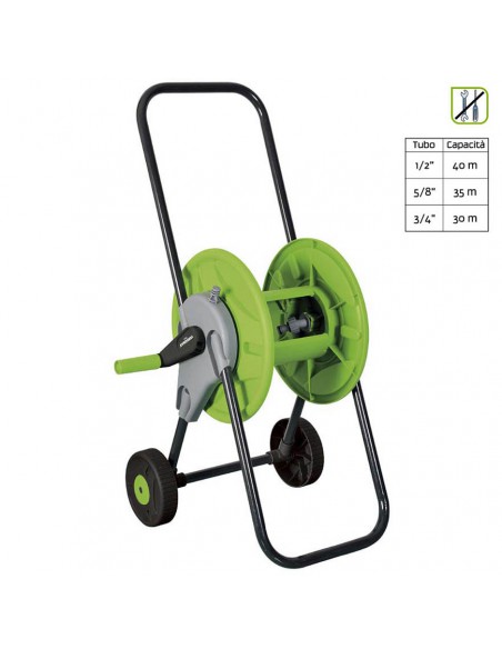 CARRELLO AVVOLGITUBO CAPACITÀ 40 M TUBO DA 1/2''