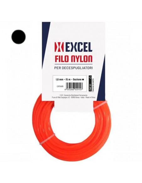 FILO NYLON DECESPUGLIATORE TONDO MM 2.4 LUNG. 15
