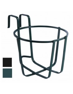 PORTAVASO BALCONE FISSO TONDO NERO DIAM. CM 22