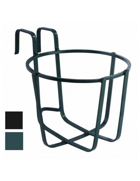 PORTAVASO BALCONE FISSO TONDO NERO DIAM. CM 22