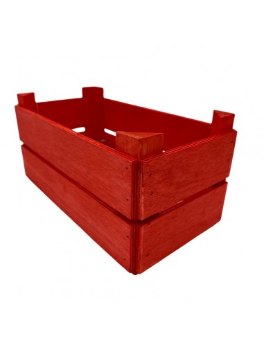 CASSETTINA DUE VASI NORRIS LEGNO colore rosso