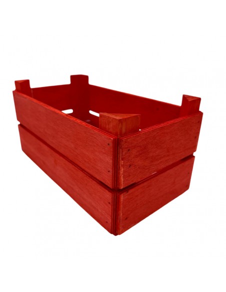 CASSETTINA DUE VASI NORRIS LEGNO colore rosso