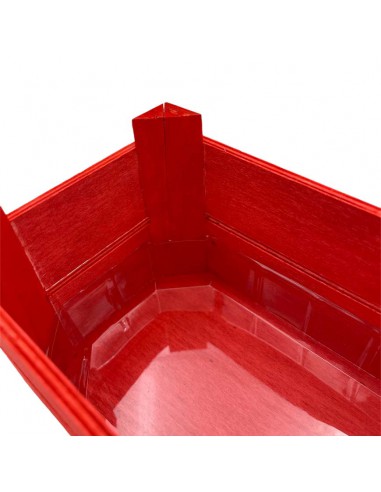 CASSETTINA DUE VASI NORRIS LEGNO colore rosso