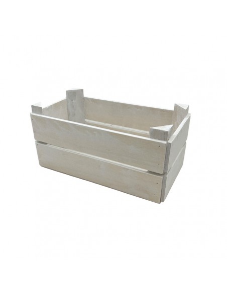 CASSETTINA DUE VASI NORRIS LEGNO colore bianco