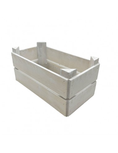 CASSETTINA DUE VASI NORRIS LEGNO colore bianco